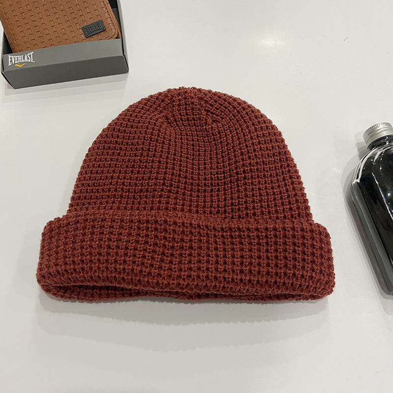 Ywxh-18228 Mens Basic Waffle Hat Winter Beanie