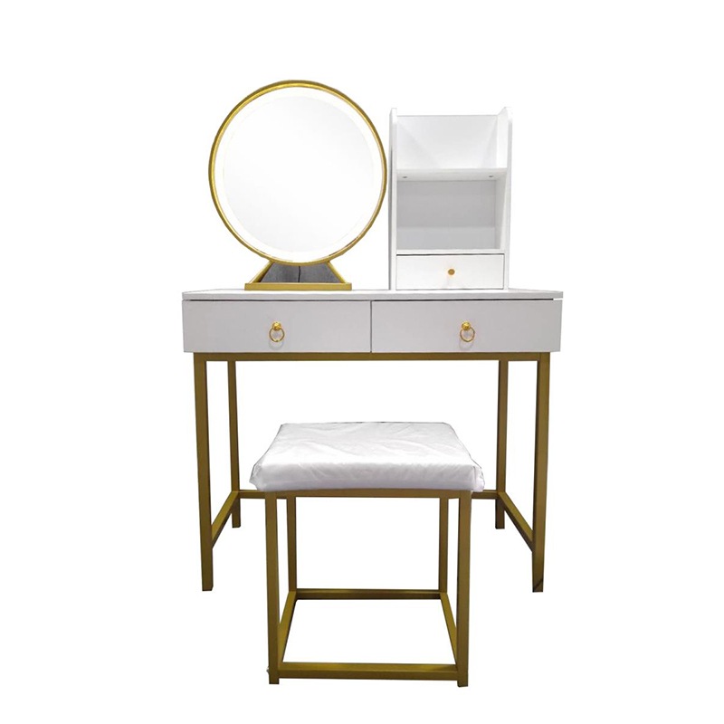 Little Cabinet Great Circle Mirror Two Drawers And A Chair Dressing Table