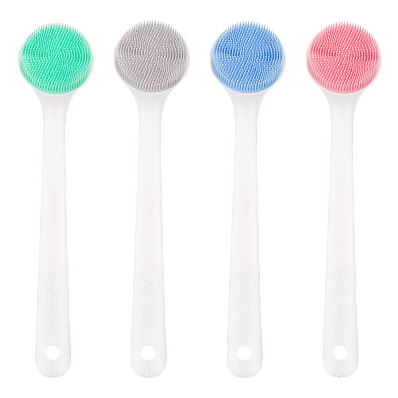 Modern Long Handle Spa Washing Bath Brush Silicone Body Scrub Brush Set
