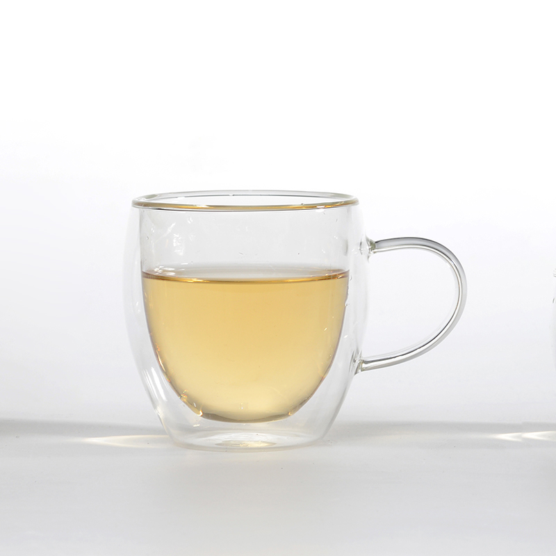 Double-deck glass cup