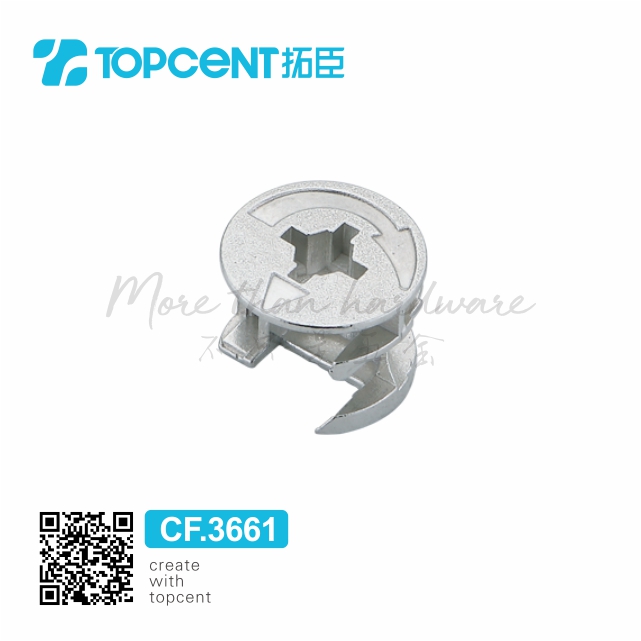 CF.3661 TOPCENT 15/16mm zinc alloy furniture assembly kd fittings connecting minifix cam for furniture