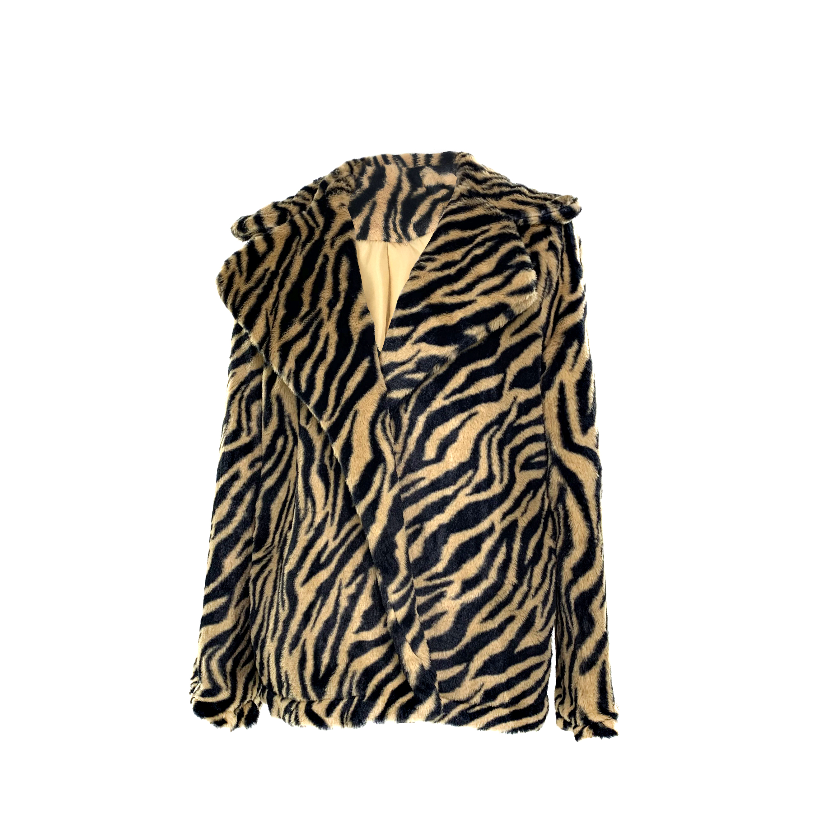 Animal Printed Faux Fur Coat