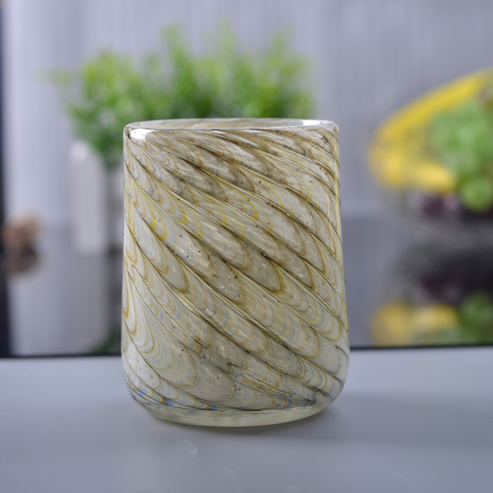 Feather pattern candlestick tumbler, customizable, never fade