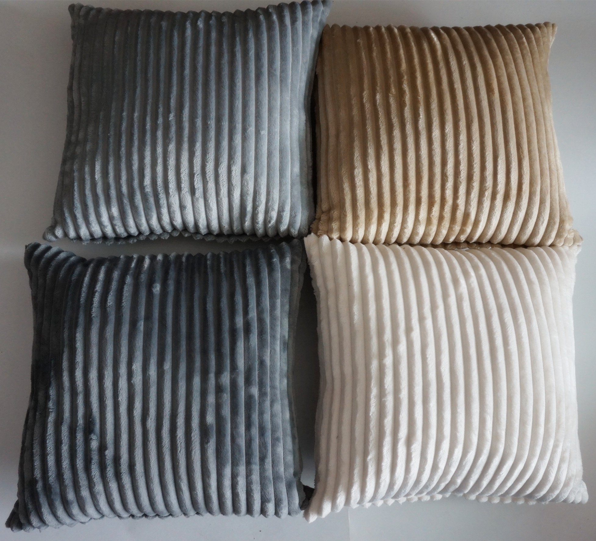 Thick stripe corduroy cushion (pillow)