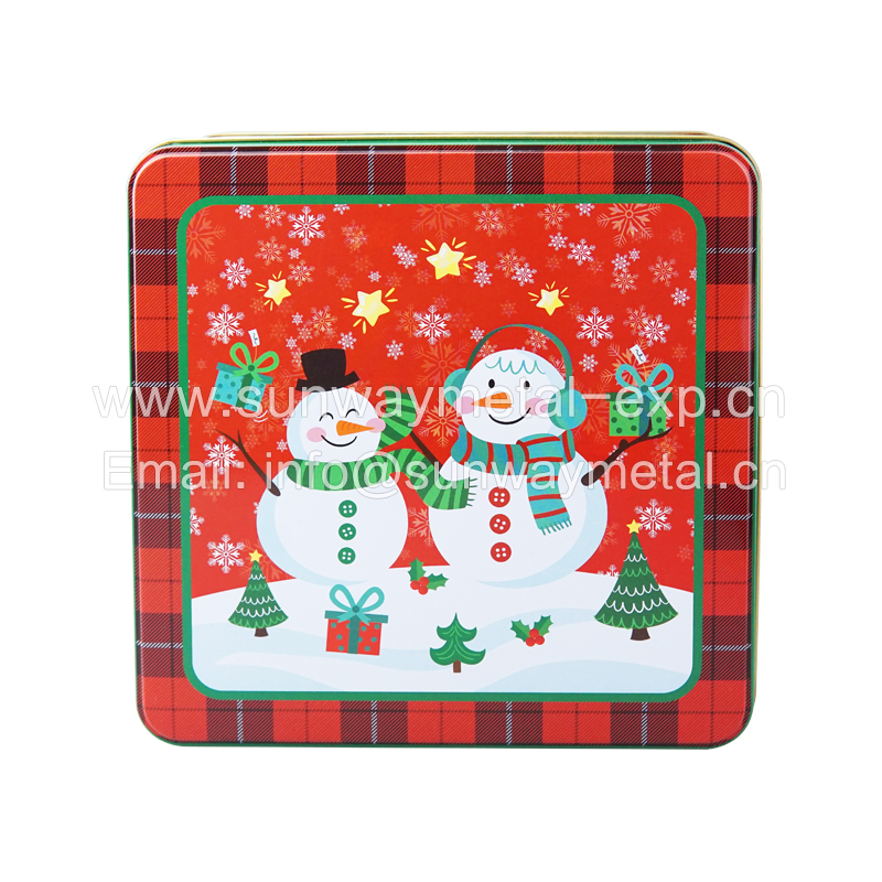 Christmas Tin Box Set tin storage Biscuit can Food packaging 3 Size