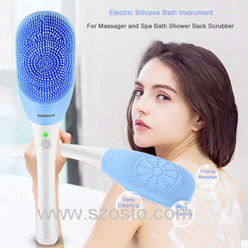 Bath Brush New Intelligent Rechargeable Silicone Non-irritating High Waterproof Shower Brush Cleaner Ba ck Scrubber for Shower