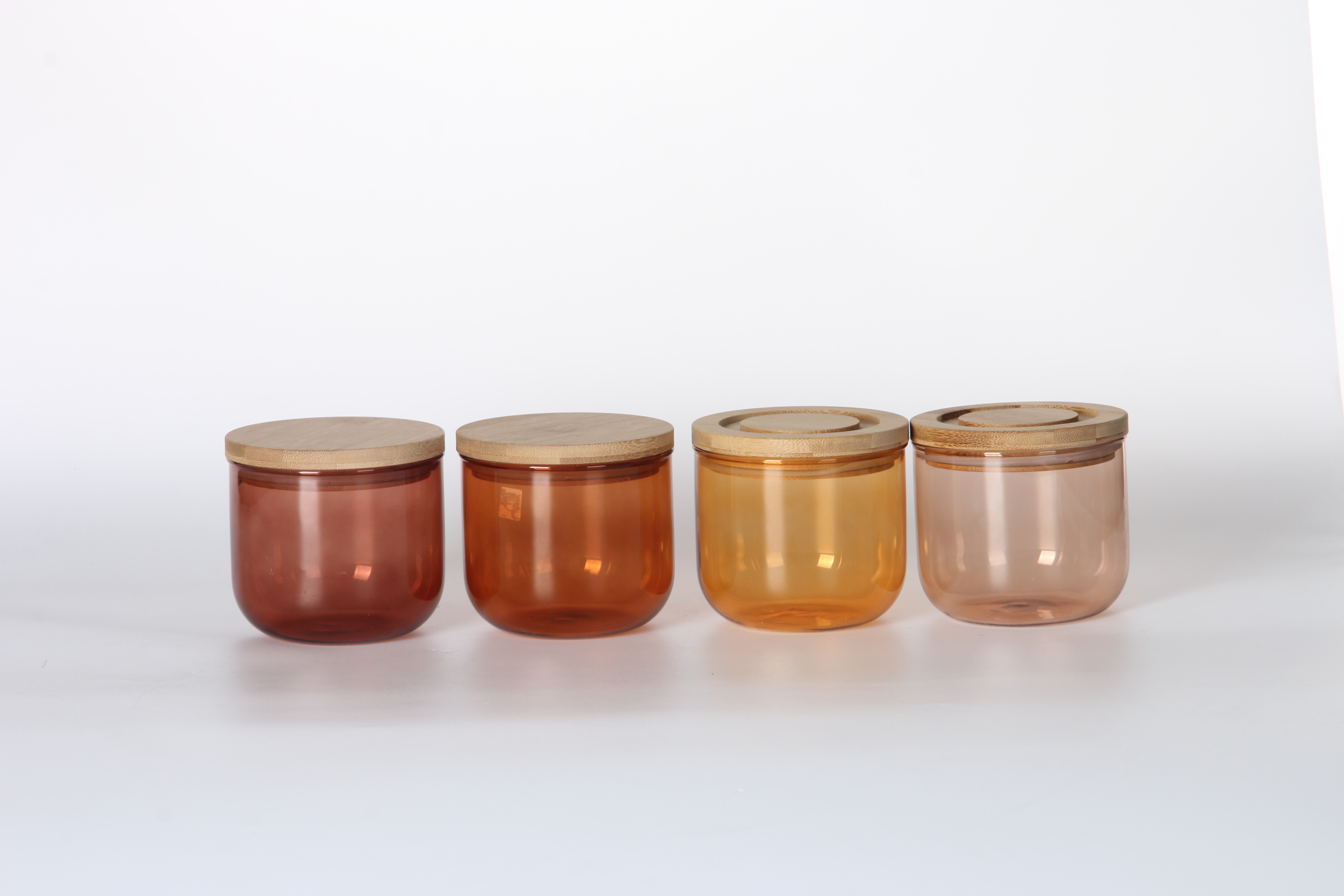 500ML/1000ML borosilicate glass canister storage jar preserve jar with wooden lid
