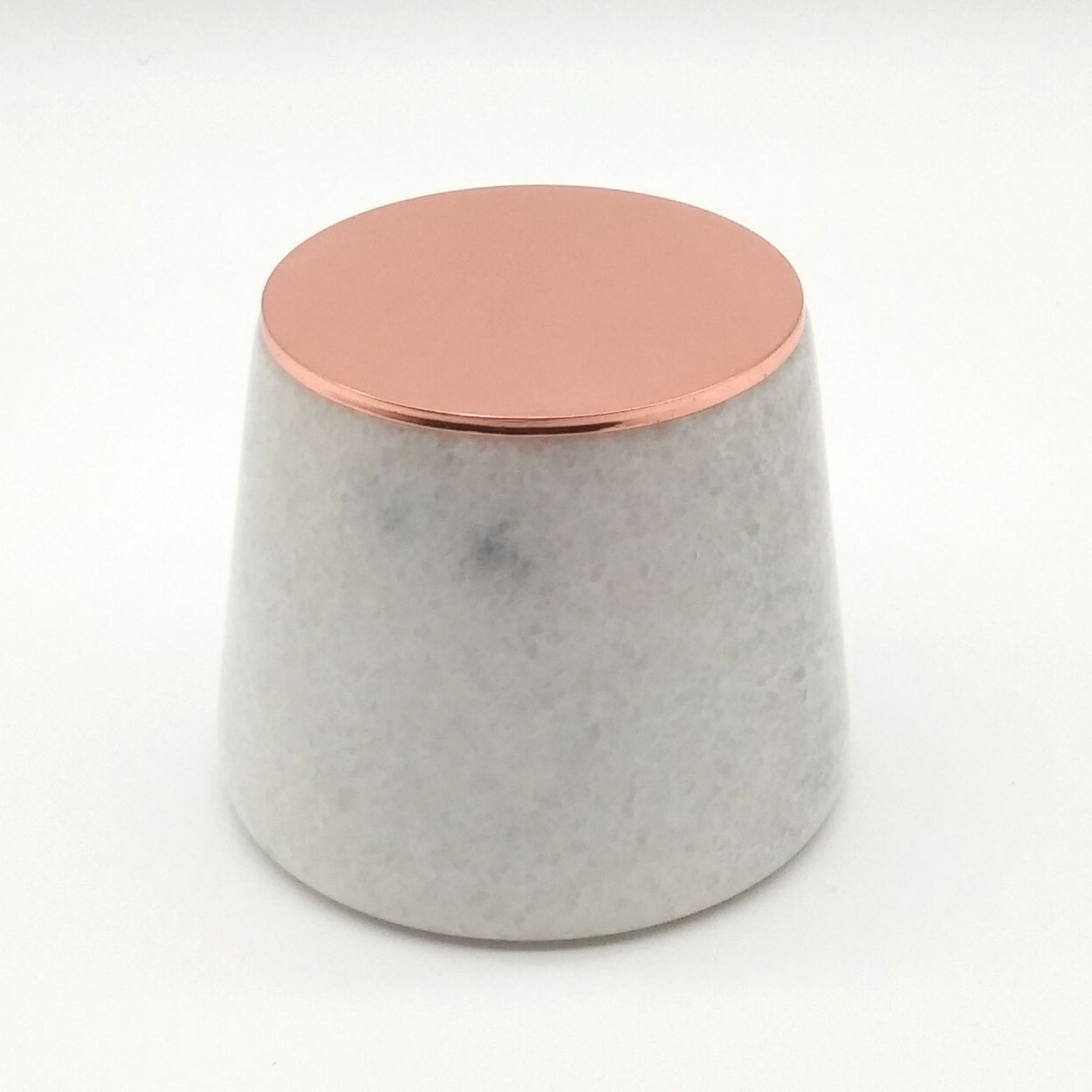 Marble Candle Jar with Iron Lid