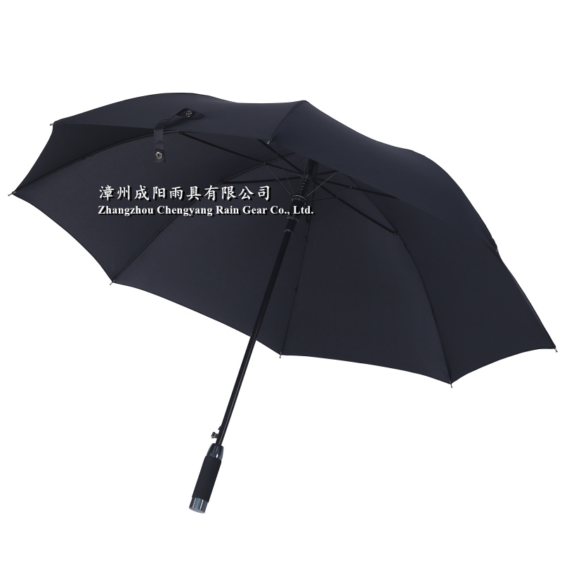 27" x 8 black fiber ribs auto open golf umbrellas ready stock