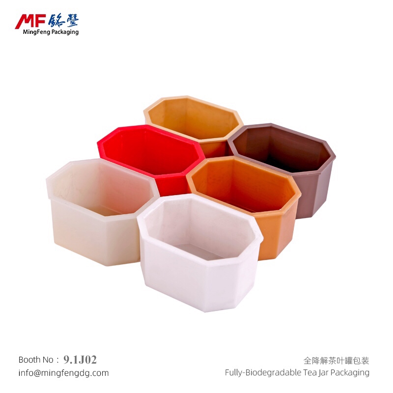 Fully-biodegradable tea jar