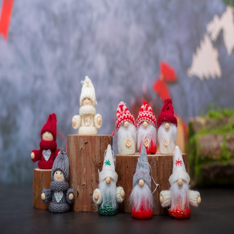 Hanging Christmas gnomes felt christmas dolls