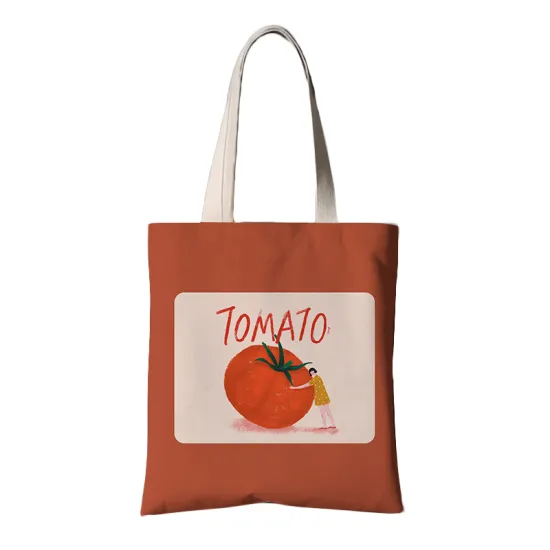 cotton canvas shopping tote bag