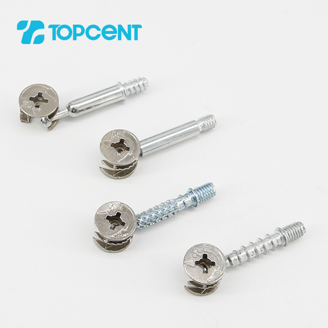 CF.3660+1690 TOPCENT furniture hardware fittings 3 in 1 minifix fasteners eccentric screws connector cam lock dowel