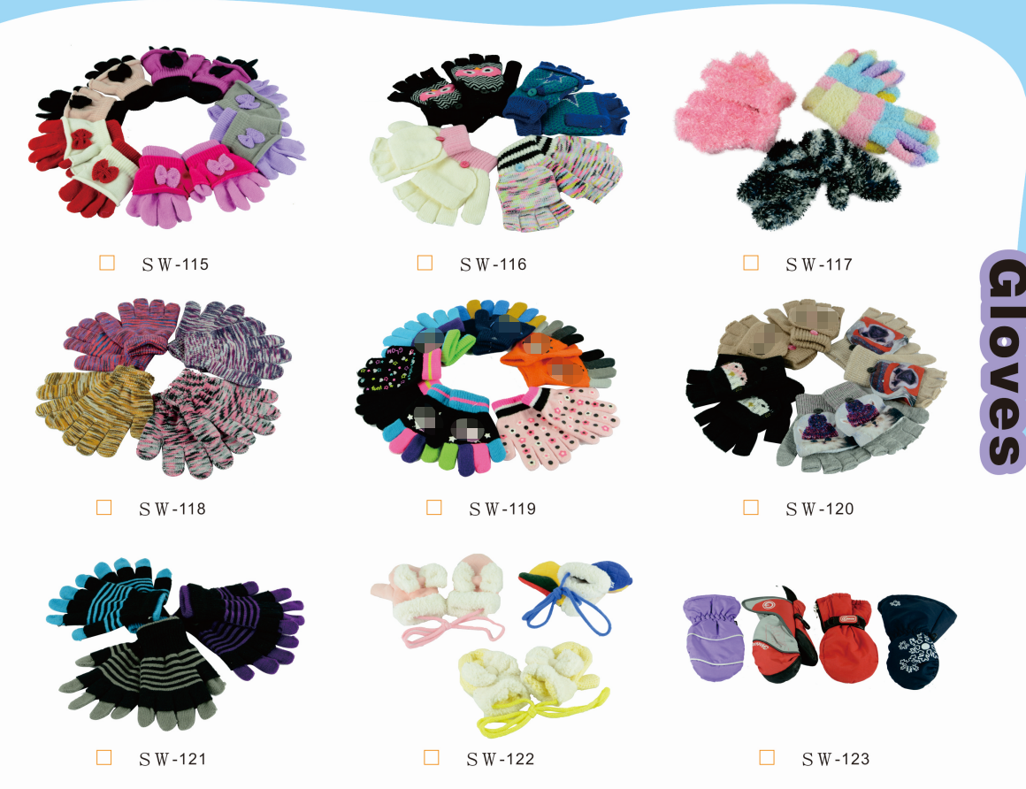 Knitted children's gloves