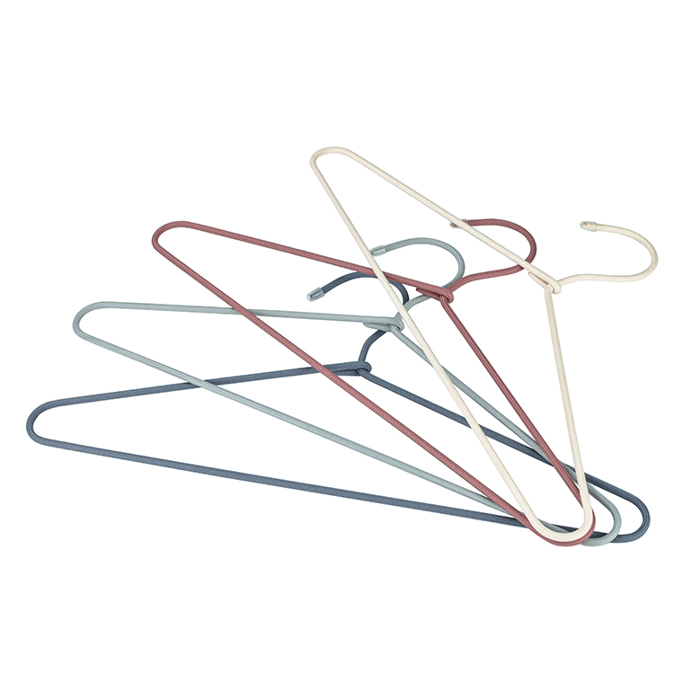 Rope covered metal wire hanger