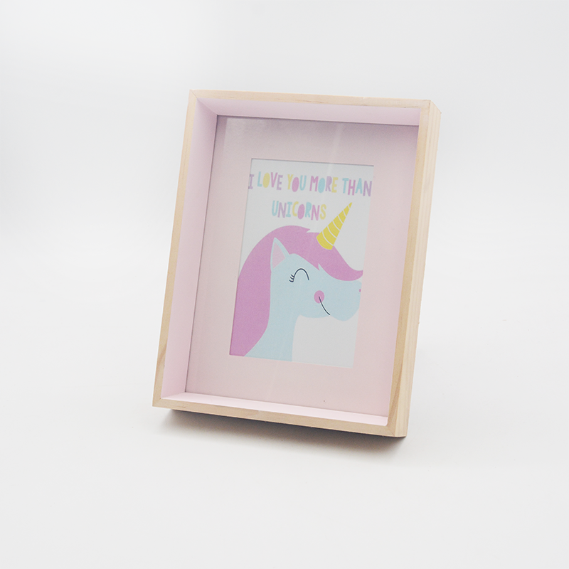 Pine wood Photo Frame 4x6" Pink