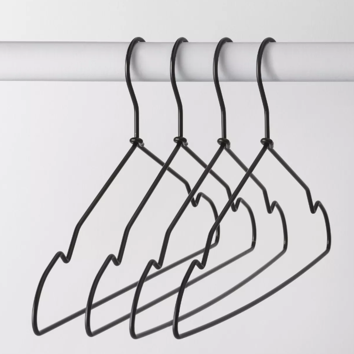Black metal hanger