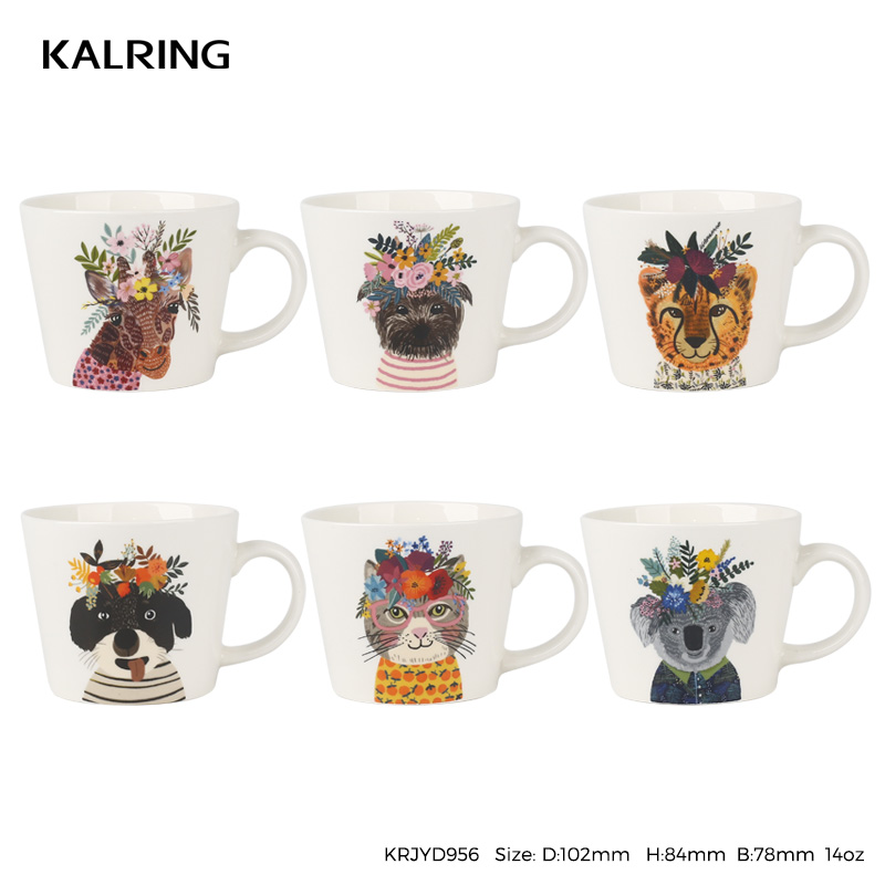 DSnew bone China decals mug for wholesale