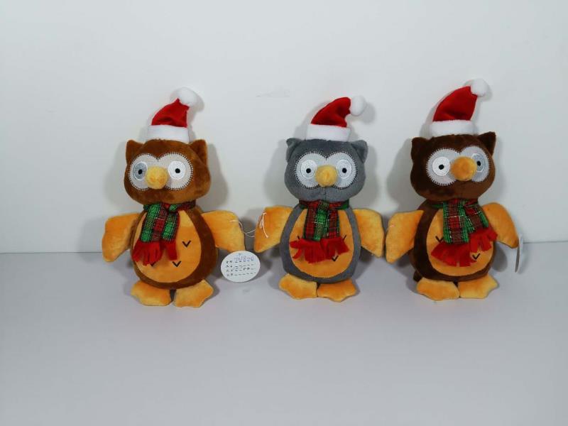 Plush Christmas owls