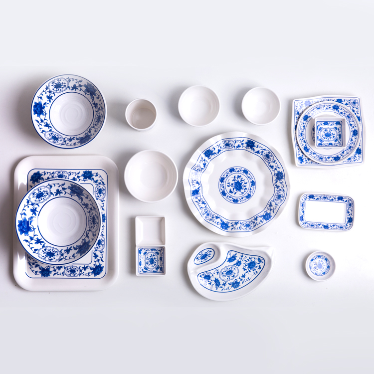 new peony design Chinese style restaurant dinnerware set