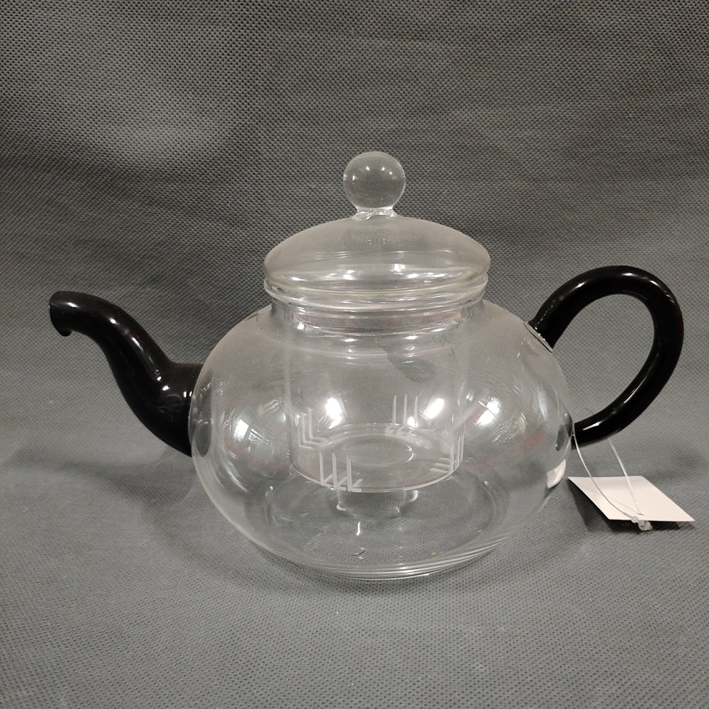Transparent high borosilicate glass teapot