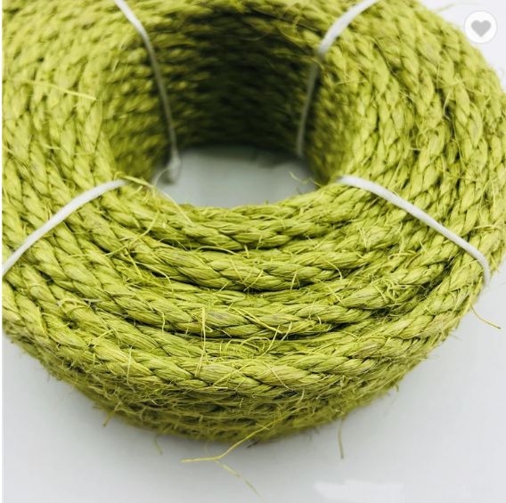 12mm sisal rope 3 trands natural sisal(manila ) rope in hot sale mafe in china