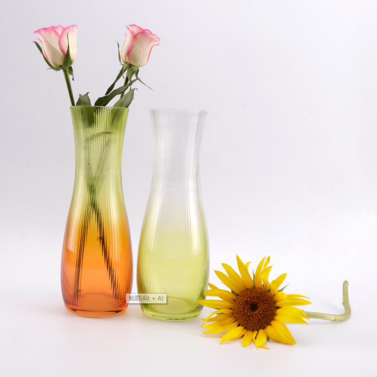 Glass flower vase handcraft glass vase