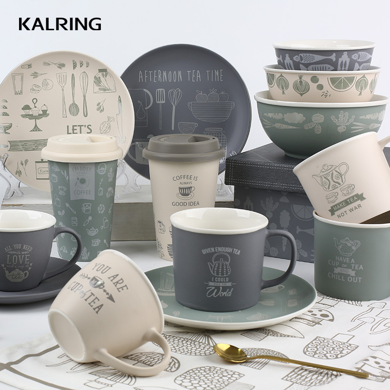 Ceramic tableware porcelain dinner set ceramic mug ceramic bowl ceramic plate gift mug