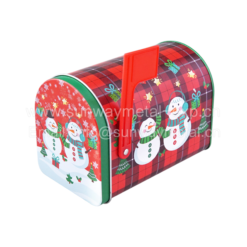 Christmas tin box mailbox with PDQ