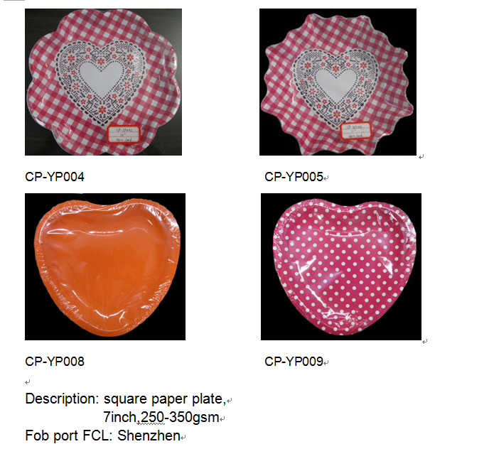 shape paper plate