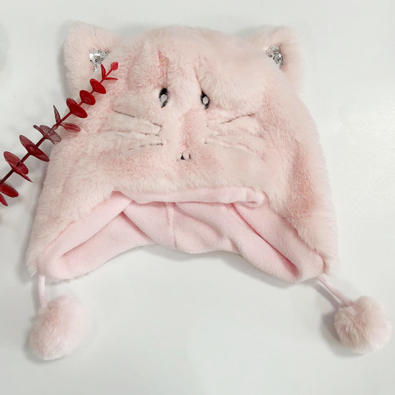 Al20453 Girls Animal Fur Hat