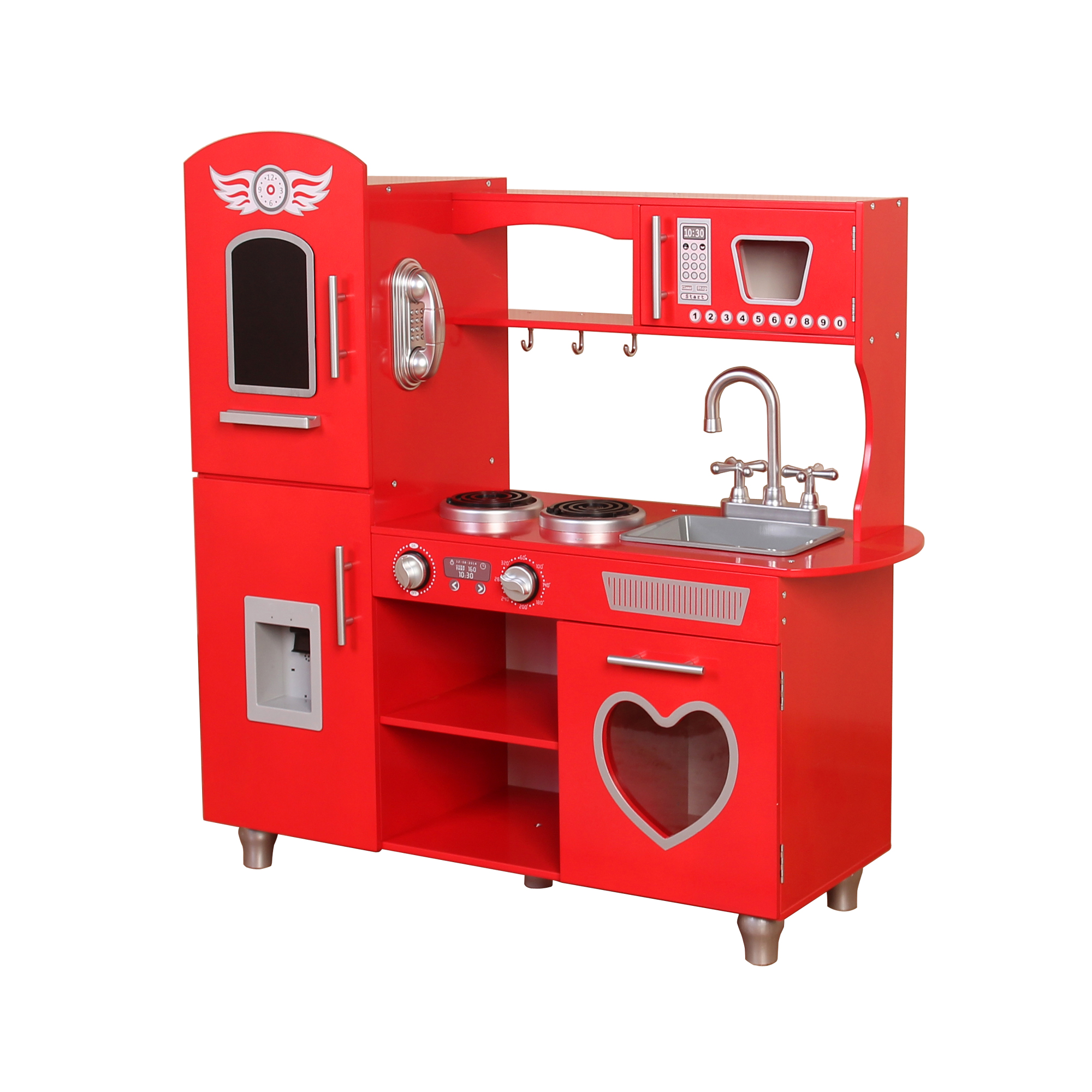 Wooden kids play kitchen furniture