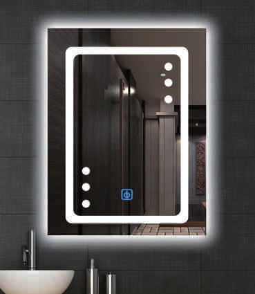 Bathroom mirror with LED light