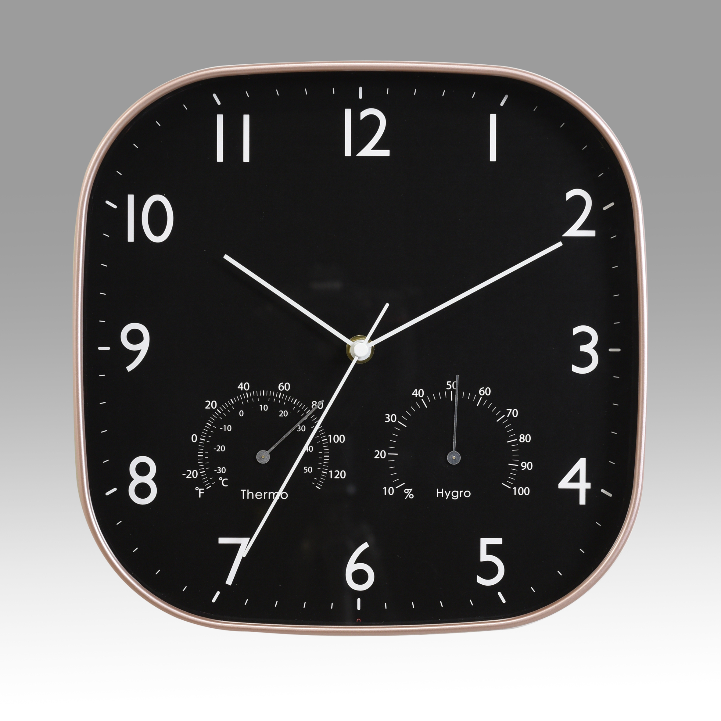 wall clock with temperature