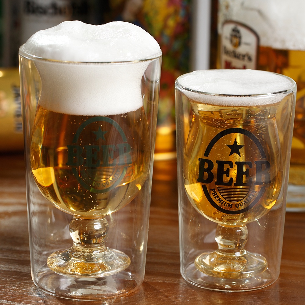 300ML Borosilicate Glass Double Wall Cup Beer Cup