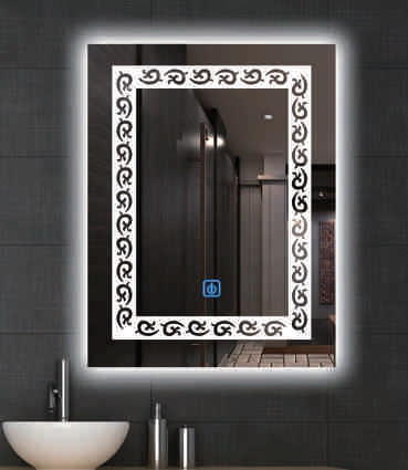 Bathroom mirror with LED light