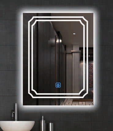 Bathroom mirror with LED light