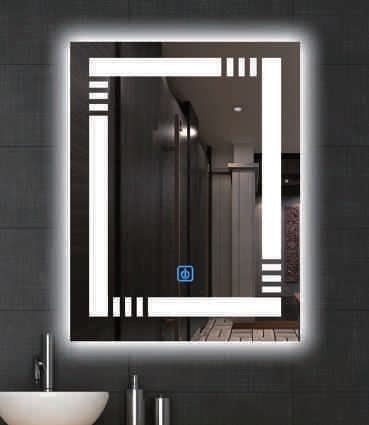 Bathroom mirror with LED light