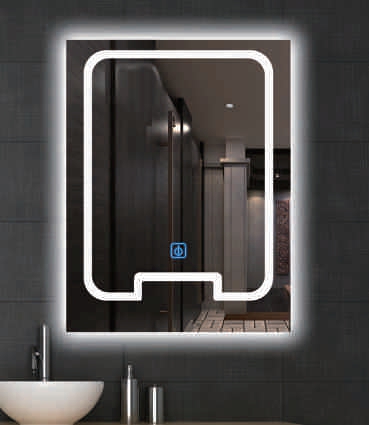 Bathroom mirror with LED light