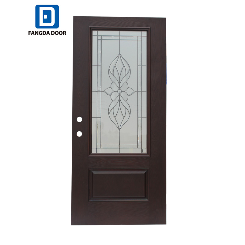 Fangda latest door design painted exteriors fiberglass doors for homes