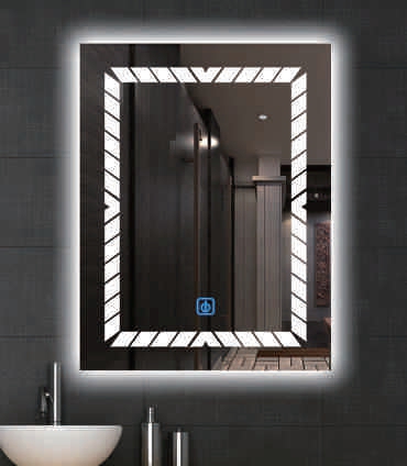 Bathroom mirror with LED light