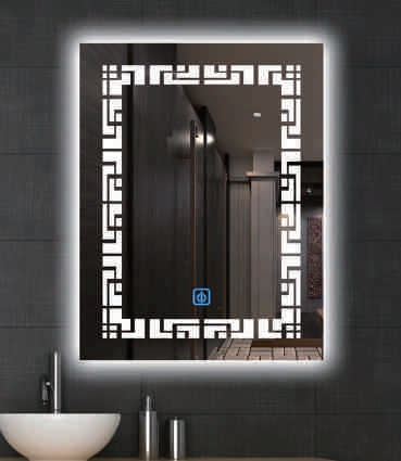 Bathroom mirror with LED light