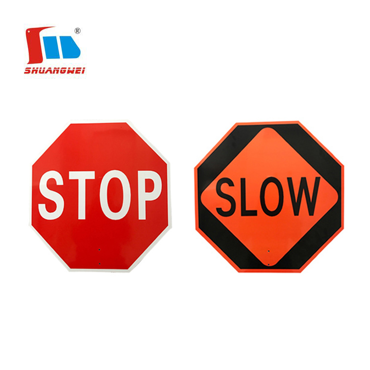 450mm Aluminum Stop Slow Sign