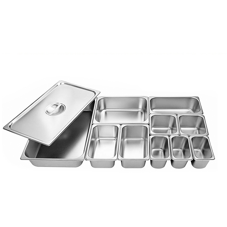 26PCS Stainless Steel Hotel Ice Cream Gastronorm Food Containers GN Pan food pan