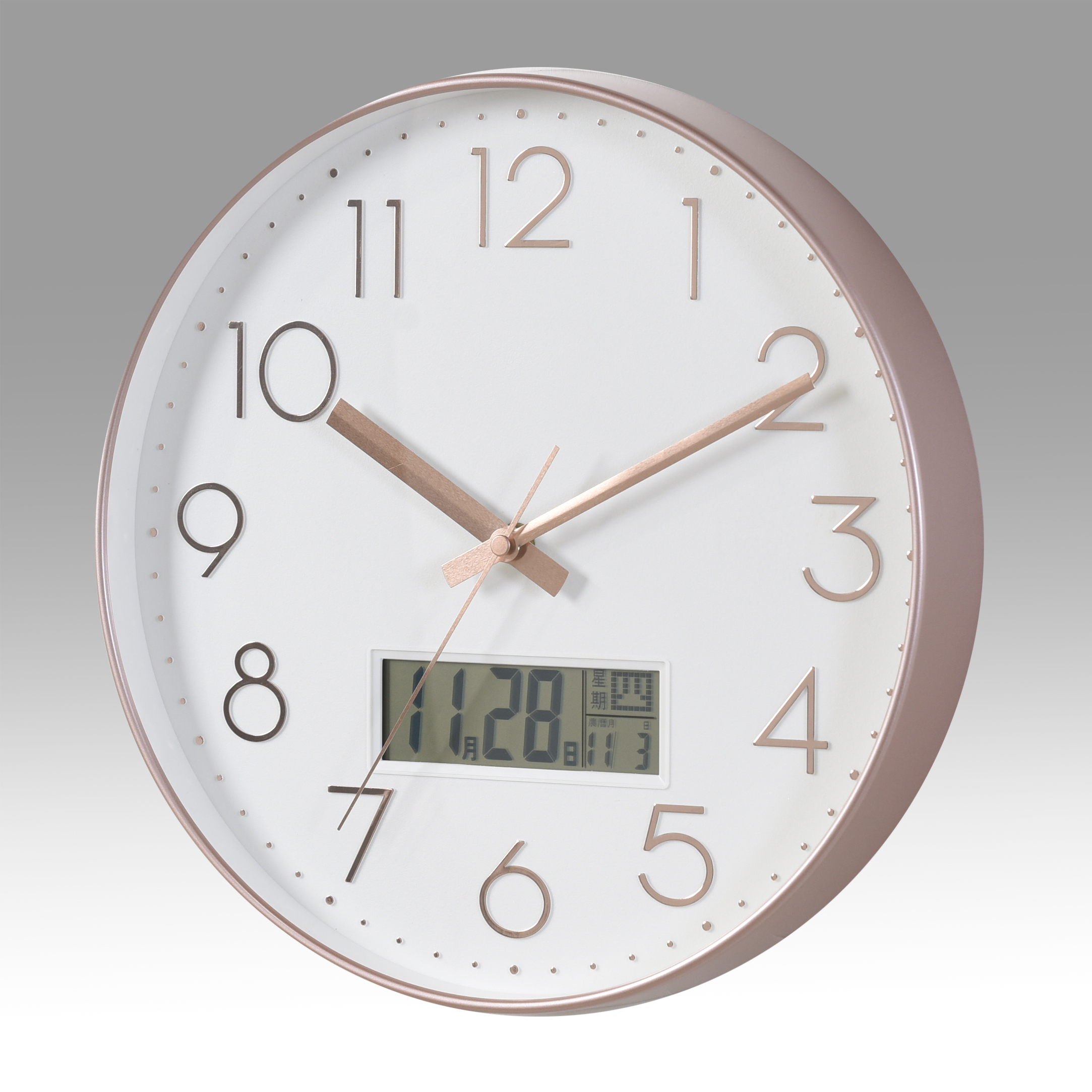 pink rose wal clock