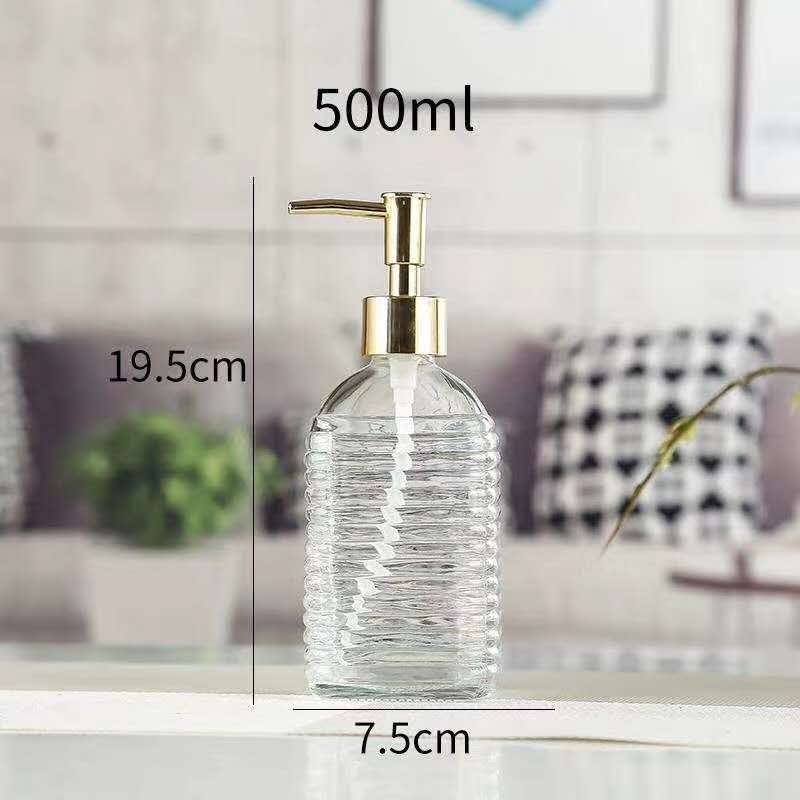 glass soap with pump