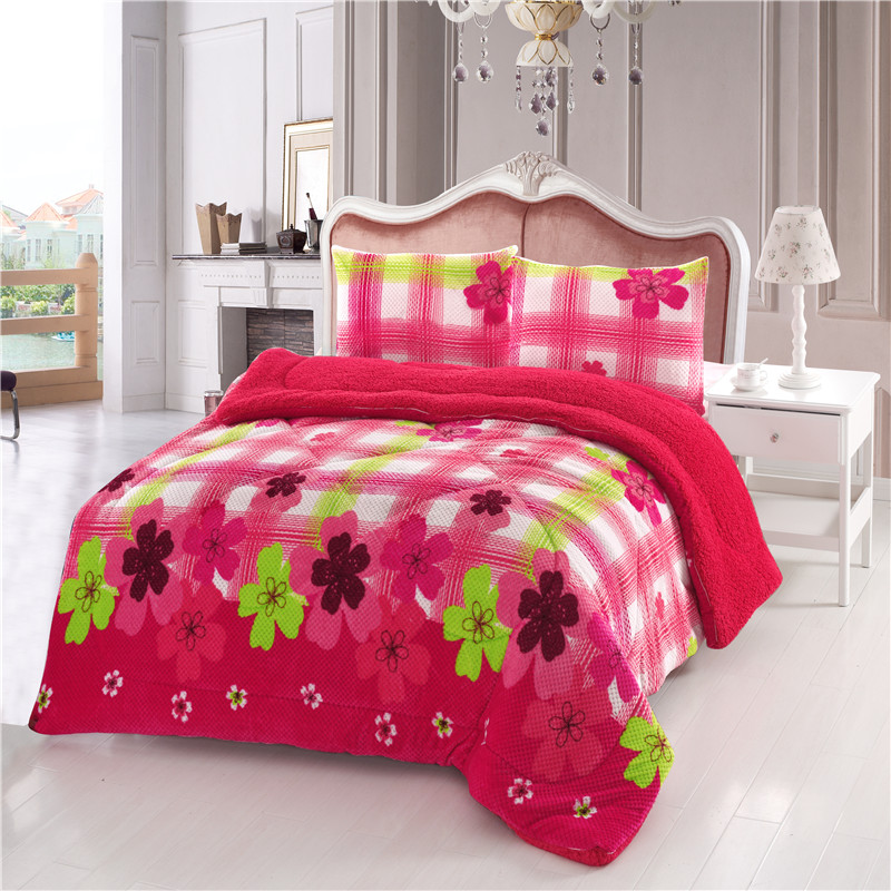 100% polyester printed fannel quilts