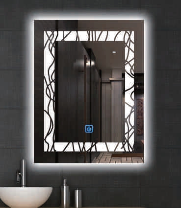 Bathroom mirror with LED light