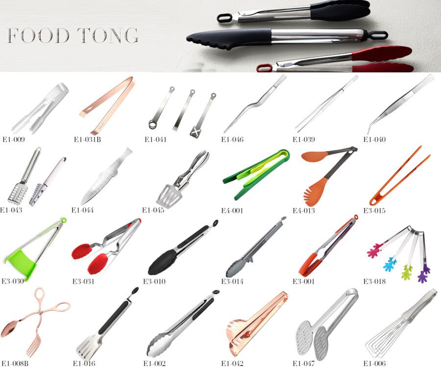 Stainless steel silicone food tong kitchen domestic BBQ
