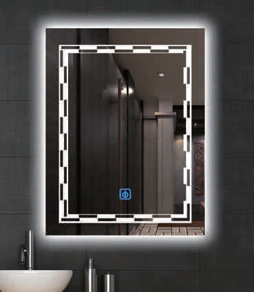 Bathroom mirror with LED light